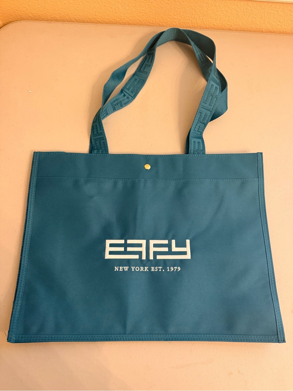 Effy Teal Logo Tote Bag